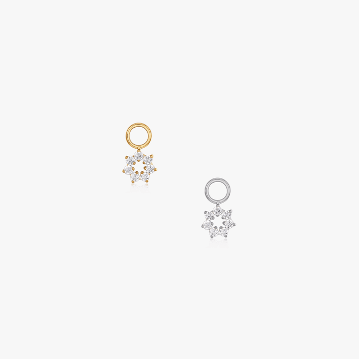 Halo Gem Hoop Charm (Single) - Flaire & Co.