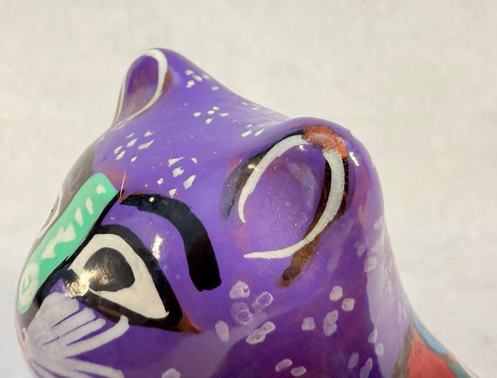 Hand-Painted Mexican Talavera Cat