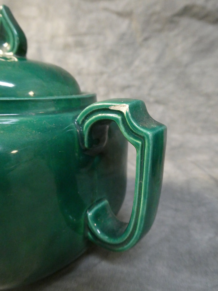 Holland Mold Green with Gold Wheat Teapot Set - 3 Pieces