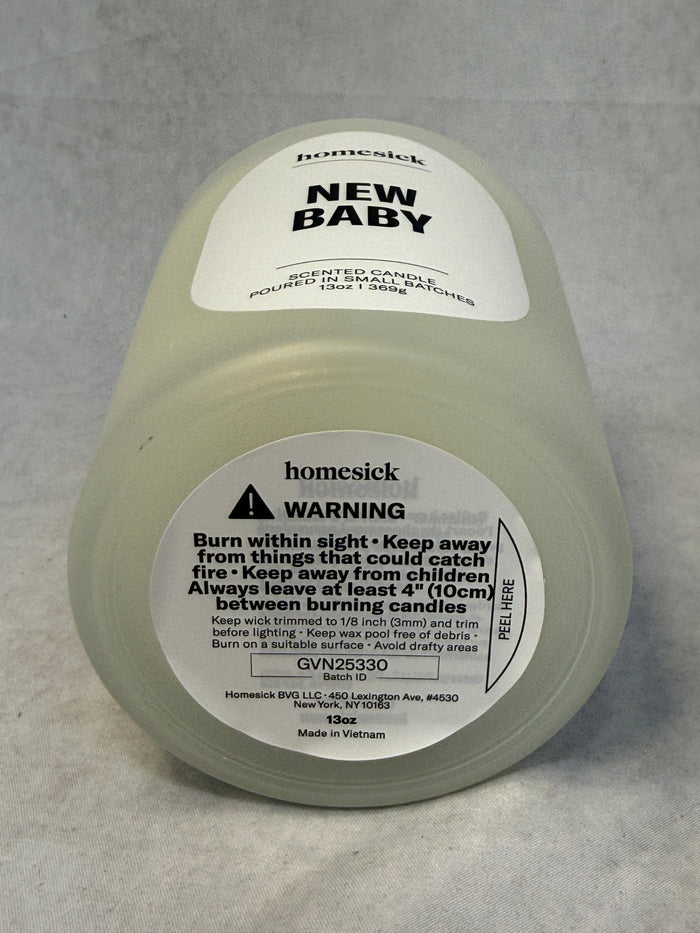 Homesick New Baby 13 oz. Scented Candle - Brand New!