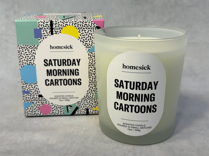 Homesick Saturday Morning Cartoons 13 oz. Scented Candle - Brand New!