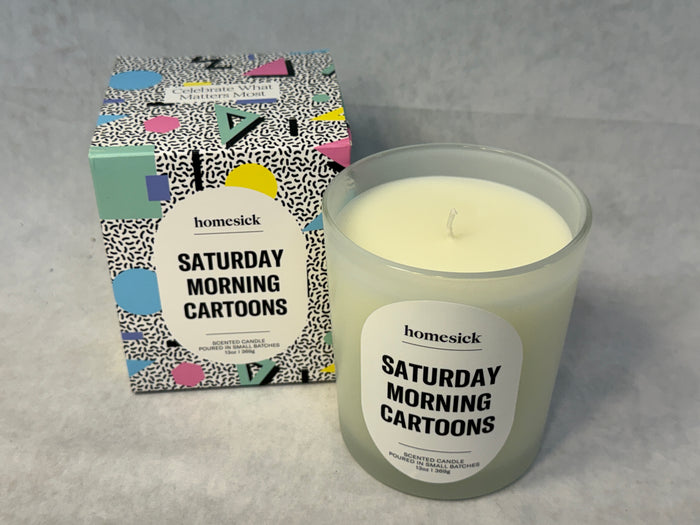 Homesick Saturday Morning Cartoons 13 oz. Scented Candle - Brand New!