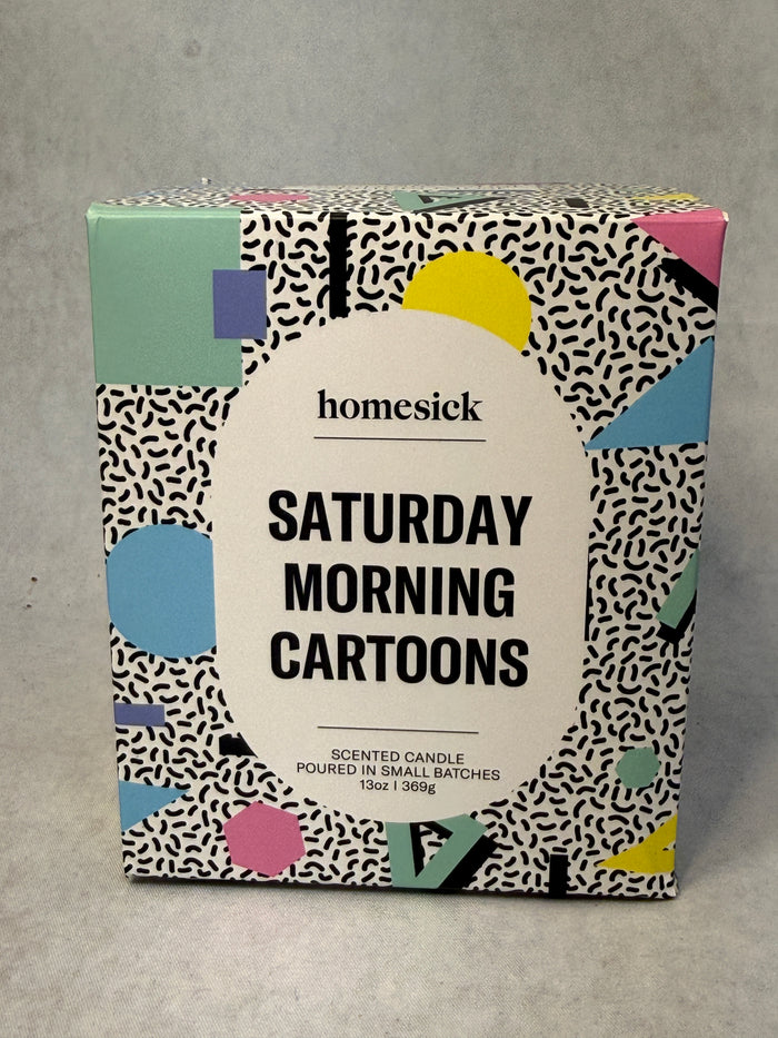 Homesick Saturday Morning Cartoons 13 oz. Scented Candle - Brand New!