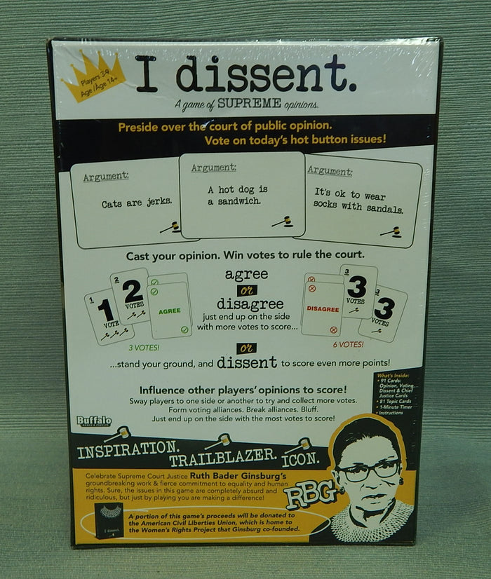 I Dissent: A Game of Supreme Opinions Game - BRAND NEW!