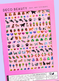 Ice Cream Social nail art sheet flat lay