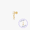 Iris Titanium Flat Back Stud (Single) - Flaire & Co.