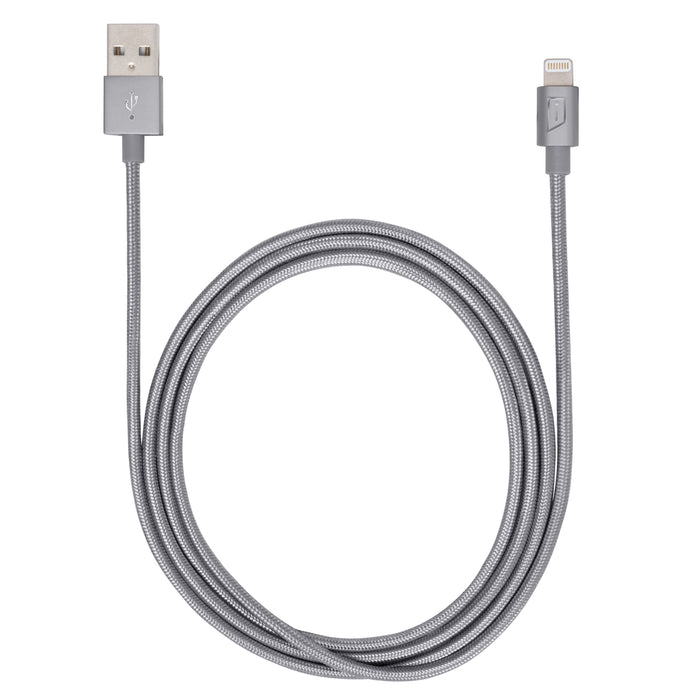 iStore Lightning Charge 4ft (1.2m) Braided Cable (Space Gray)