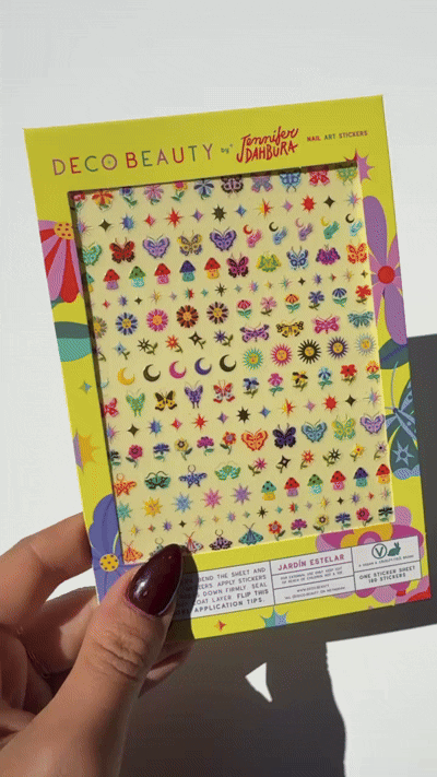 Gif closeup of sticker sheet Jardin Estelar