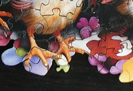 Jigfoxy Wooden Hens and Chicks 180 Piece Puzzle (Missing 1 Edge Piece)
