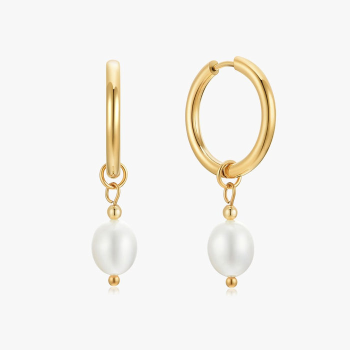 June Pearl Earrings in Gold - Flaire & Co.