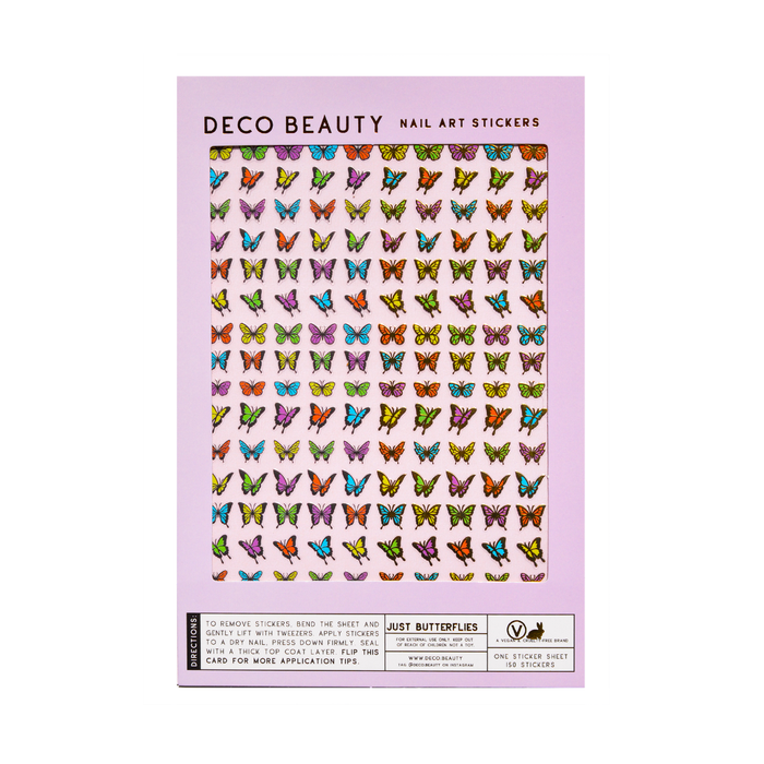 Just Butterflies sheet flat lay on white background