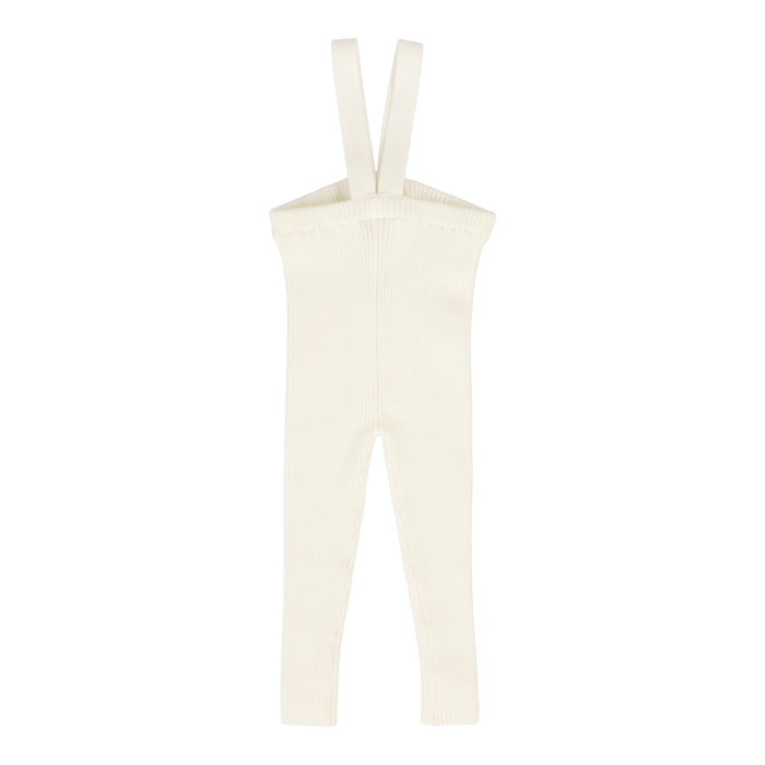 Knit Suspender Leggings - Ivory