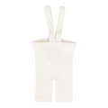Knit Suspender Shorts - White