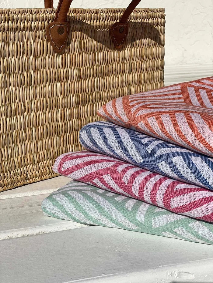 Large Straw Beach Basket Natural - The Riviera Towel Company