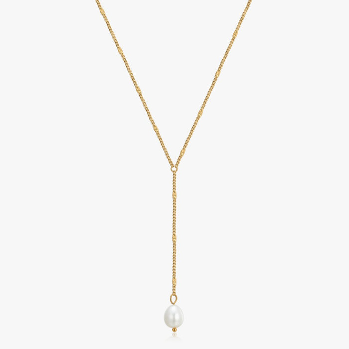 Lariat Pearl Necklace - Flaire & Co.