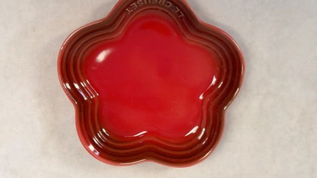 Le Creuset Stoneware Bowls and Flower Plates in Cerise