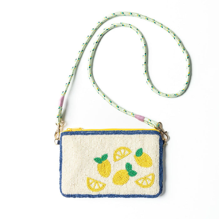 Leila Bead Clutch With Strap