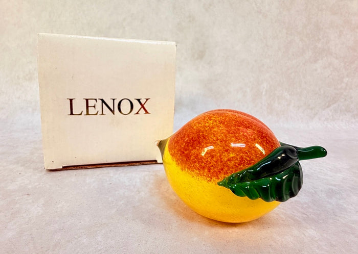 Lenox Summer Delight Art Glass Peach - Brand New!