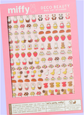 Deco Beauty 'Let's Party, Miffy!' sticker sheet flat lay on purple background