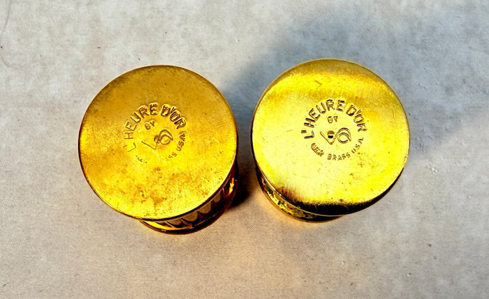 L'Heure d'Or Brass Salt and Pepper Shakers