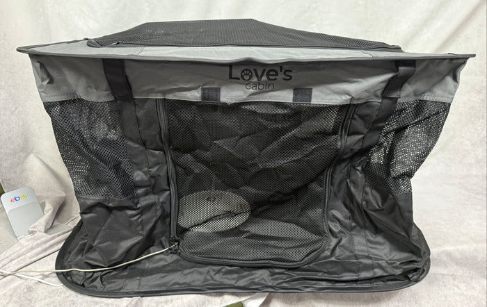 Love's Cabin Foldable Pet Soft Crate - M, Gray - Brand New!