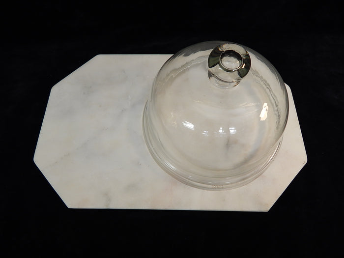 Marble Board with Glass Cloche