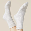Marshmallow Crew Socks - The Riviera Towel Company
