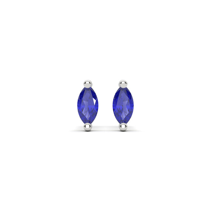 Micro Marquise Studs in Silver - Flaire & Co.
