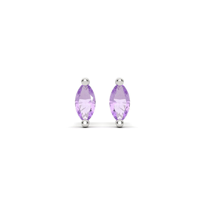 Micro Marquise Studs in Silver - Flaire & Co.