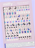 Deco Beauty 'Miffy's Sweet Dreams' sticker sheet flat lay on purple background