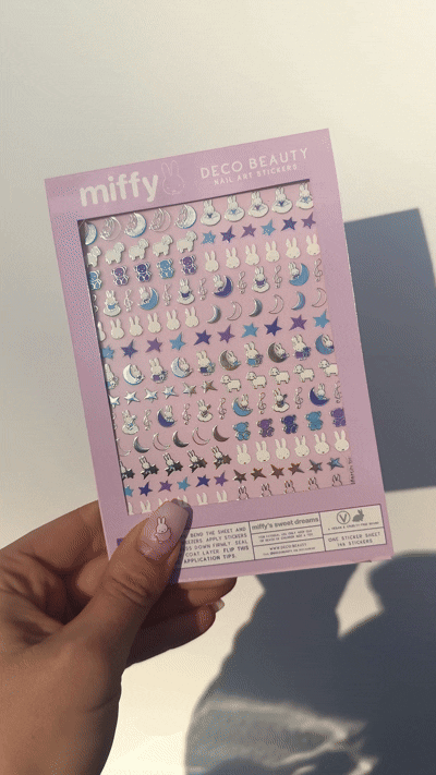 Miffy's Sweet Dreams nail art sheet GIF