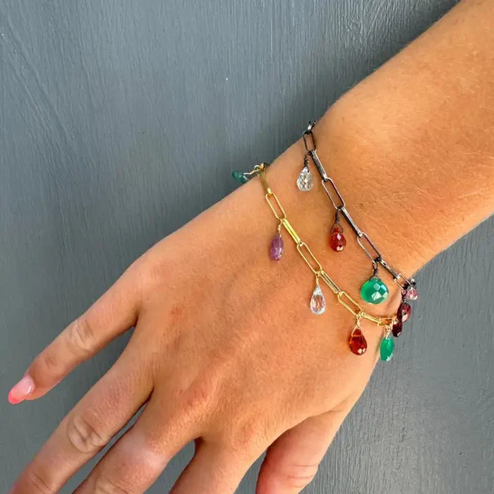 Mixed Stone Chain Bracelet