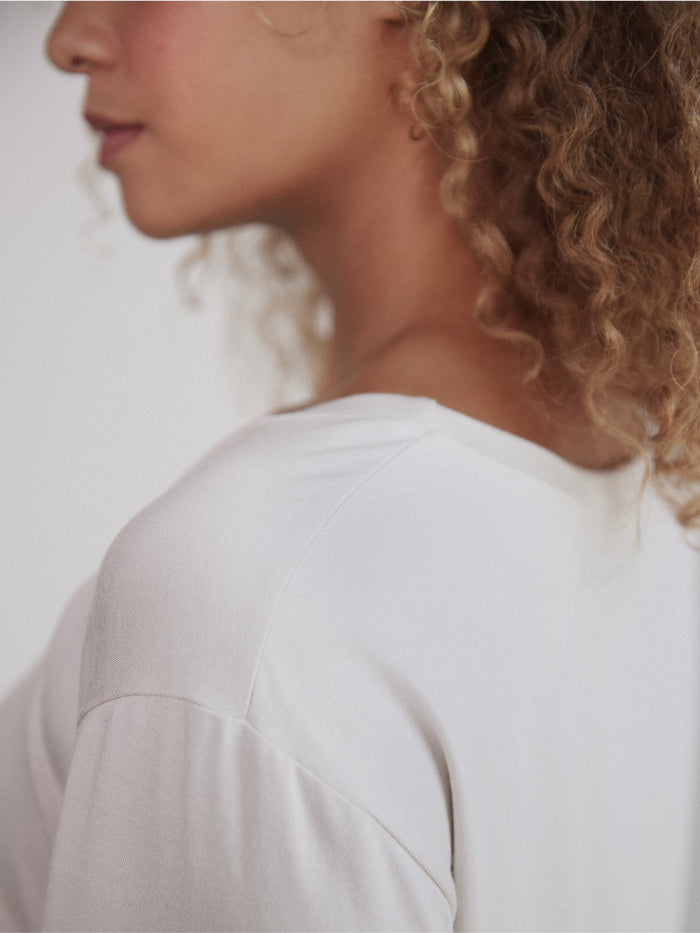 Modal Pajama Tee by Hass color Bone