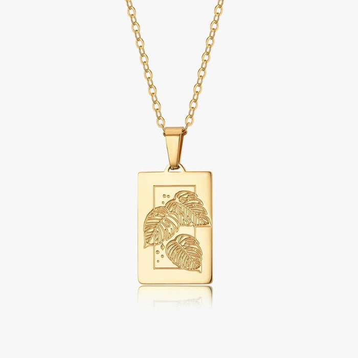 Monstera Necklace (Nature’s Divinity Collection) - Flaire & Co.