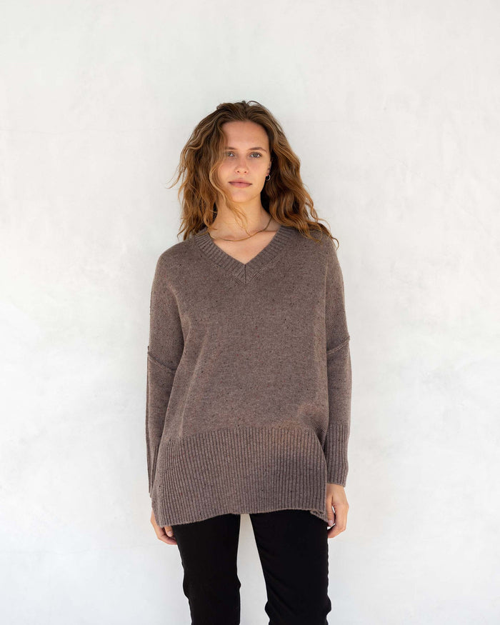 Montauk V - neck Sweater - The Riviera Towel Company