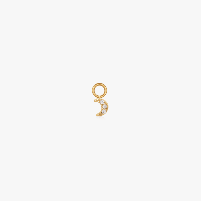 Moon Pave Hoop Charm (Single) - Flaire & Co.