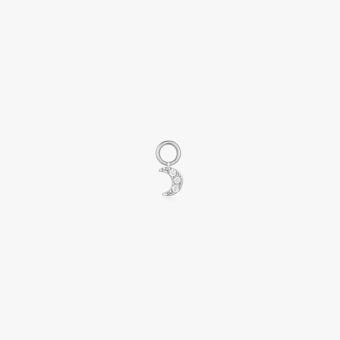 Moon Pave Hoop Charm (Single) - Flaire & Co.