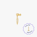 Moonlight Titanium Flat Back Stud (Single)