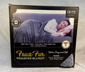 Morgan Home Fashions Faux Fur Weighted Blanket, Gray, 15 lb., 52" x 72" - Brand New!