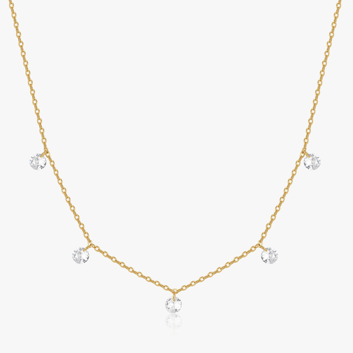 Multi CZ Gem Necklace - Flaire & Co.