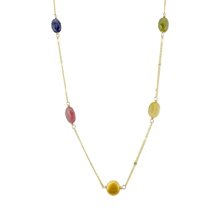 Multi Sapphire On Chain Necklace