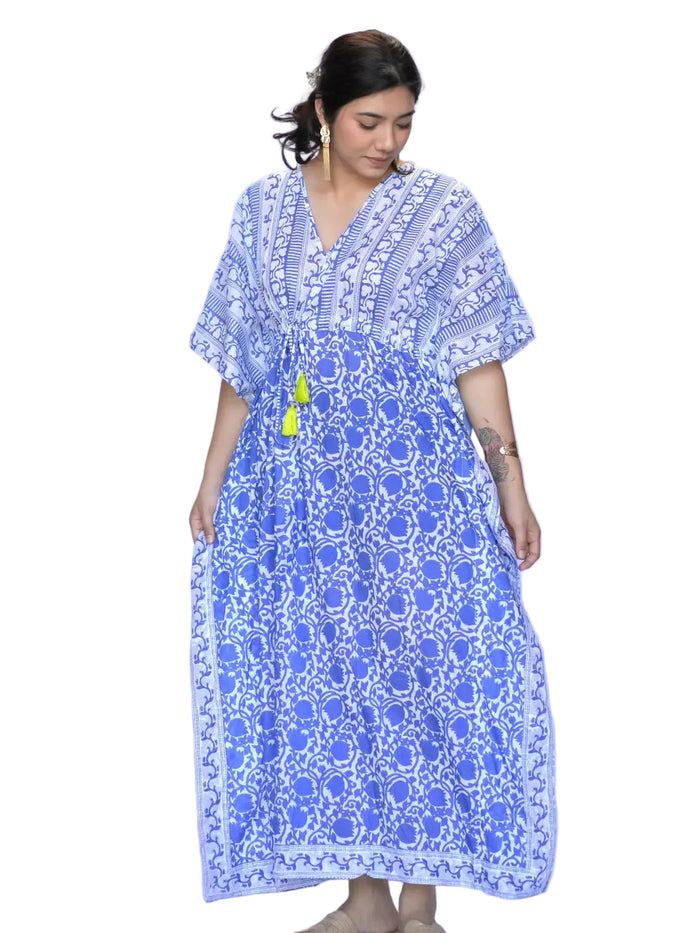 Nayla Block Printed Kaftan