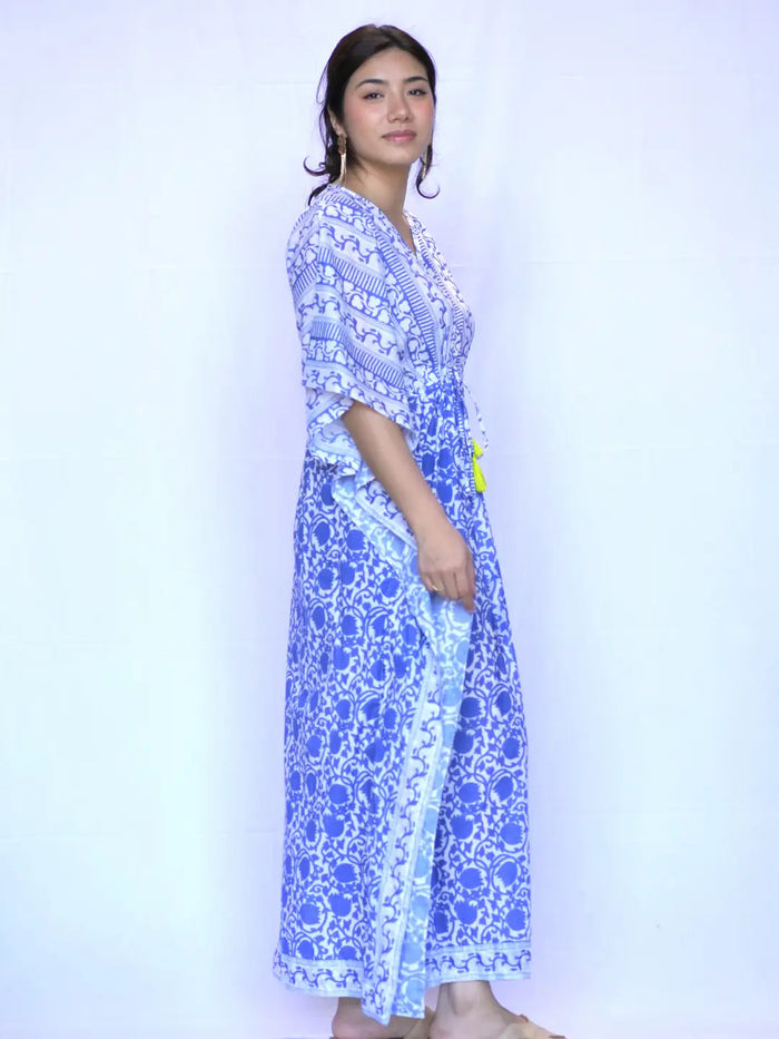 Nayla Block Printed Kaftan