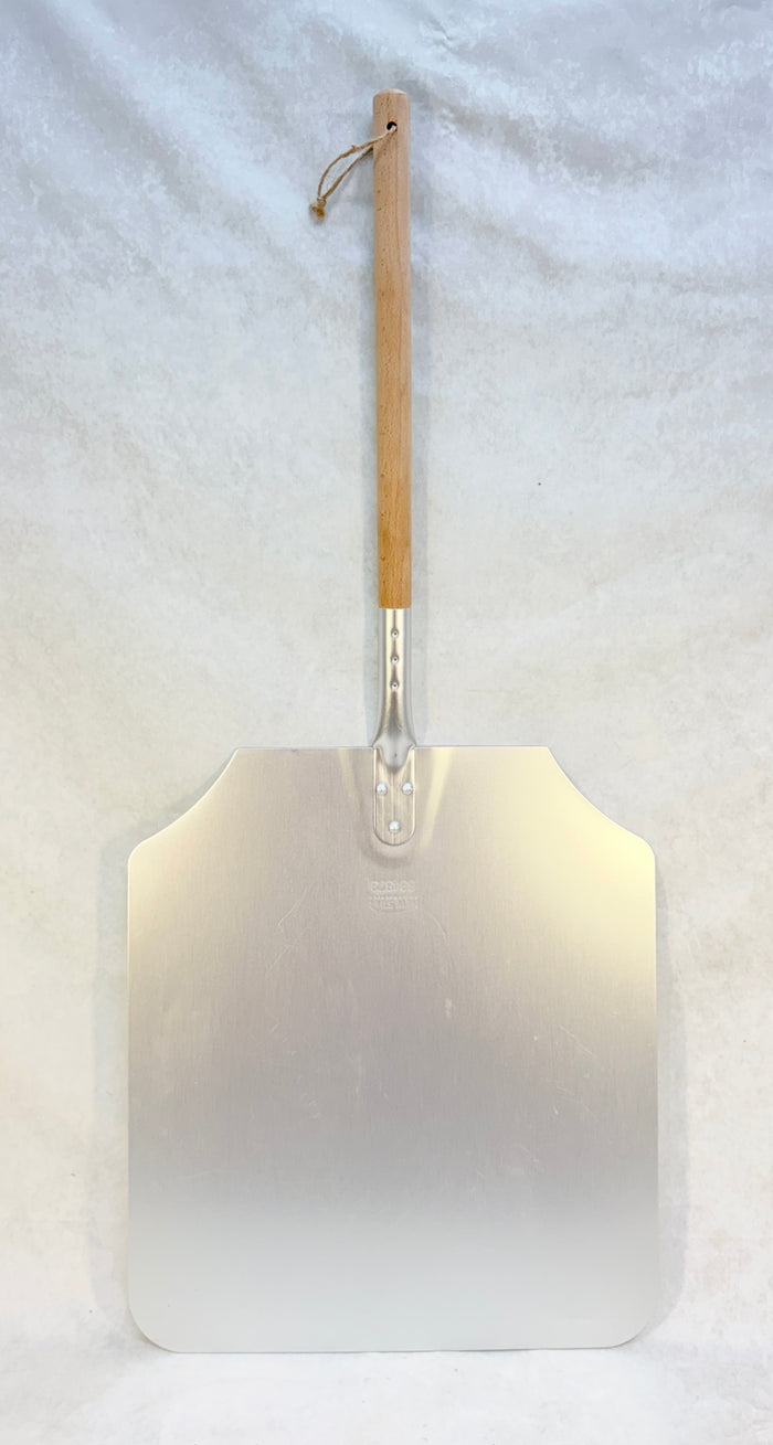 New Star Foodservice 16" x 18" Pizza Peel with Wood Handle