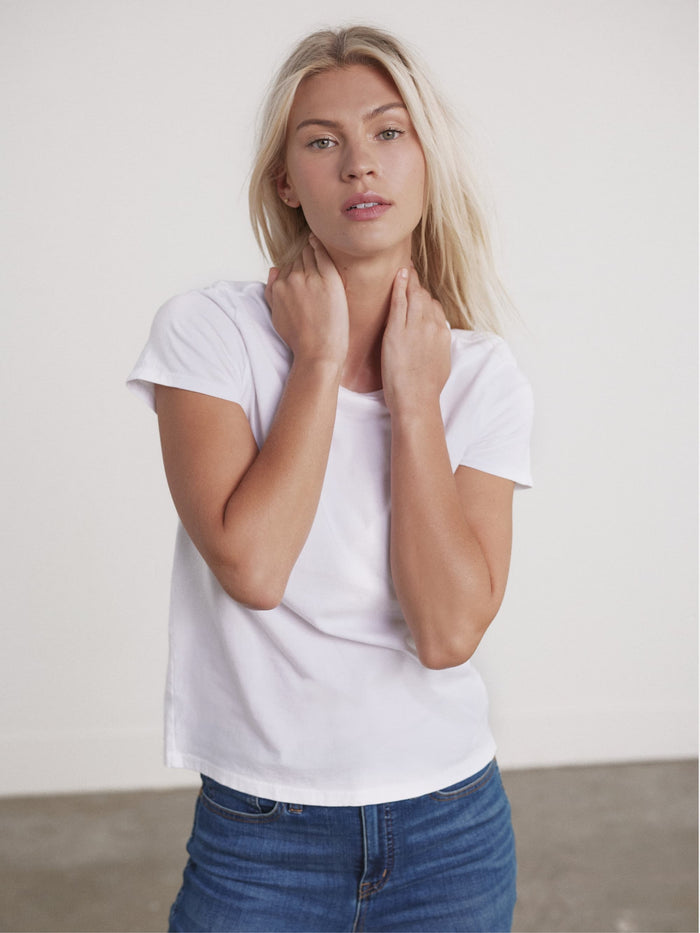 Organic Crewneck Tee by Hass white