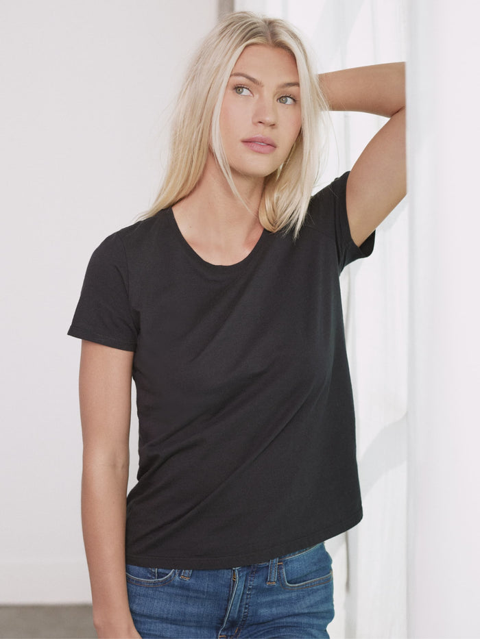 Organic Crewneck Tee by Hass Black