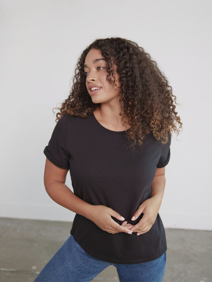 Organic Roll Cuff Tee