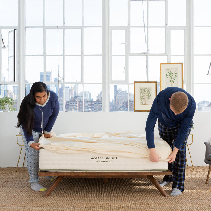 Avocado Green Mattress Organic Waterproof Pad Protector GOTS certified safe kids protect accidents spills