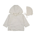 Padded bitsy floral jacket-cream/oat