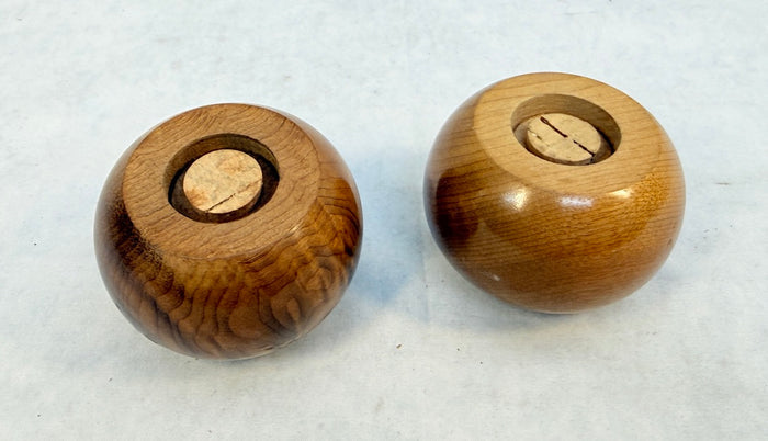 Pair of Wood Salt and Pepper Shakers